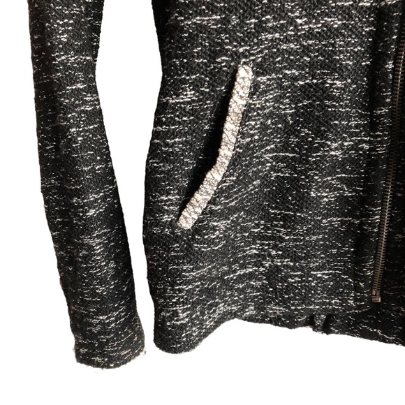 Maison Scotch Hoodie Size Small Black Heathered Lurex - Picture 4 of 11